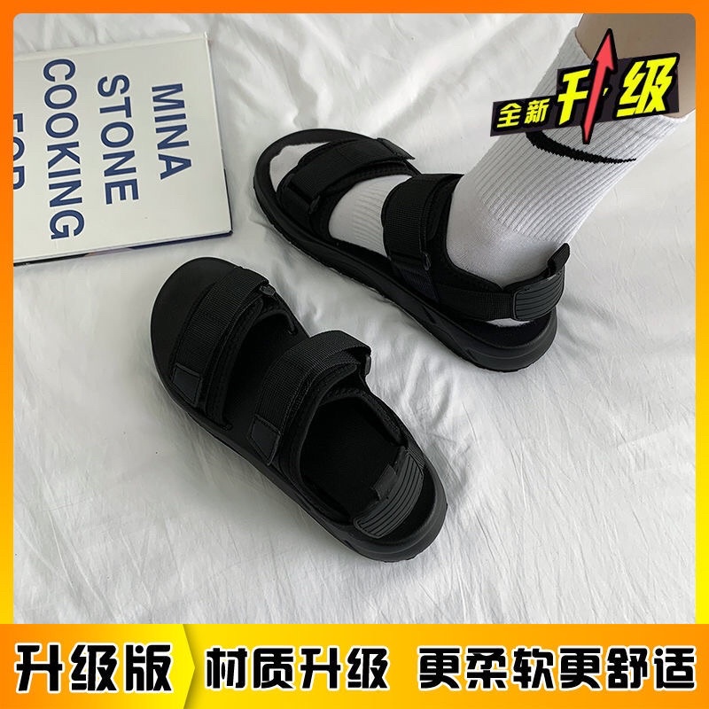 [SẴN BE 35-ĐEN 36,37] Sandal basic đế cao 2 màu đi học cực thích ...