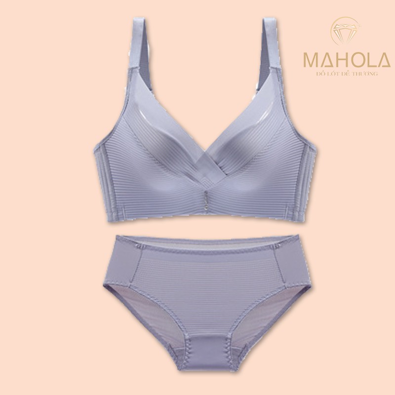 Bộ Đồ Lót Mút Vừa, Su Đúc Không Gọng Nâng Ngực Tự Nhiên  Mahola RK01