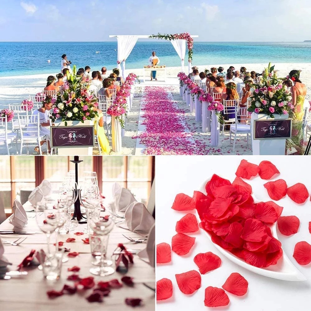 Cánh Hoa Hồng Giả Dùng Trang Trí Tiệc Cưới