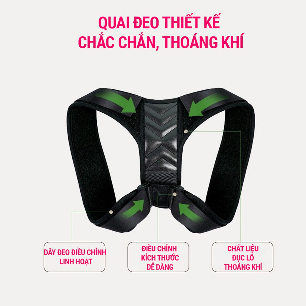 Đai chống gù lưng nam nữ Posture corrector điều chỉnh tư thế SPORTY BC16