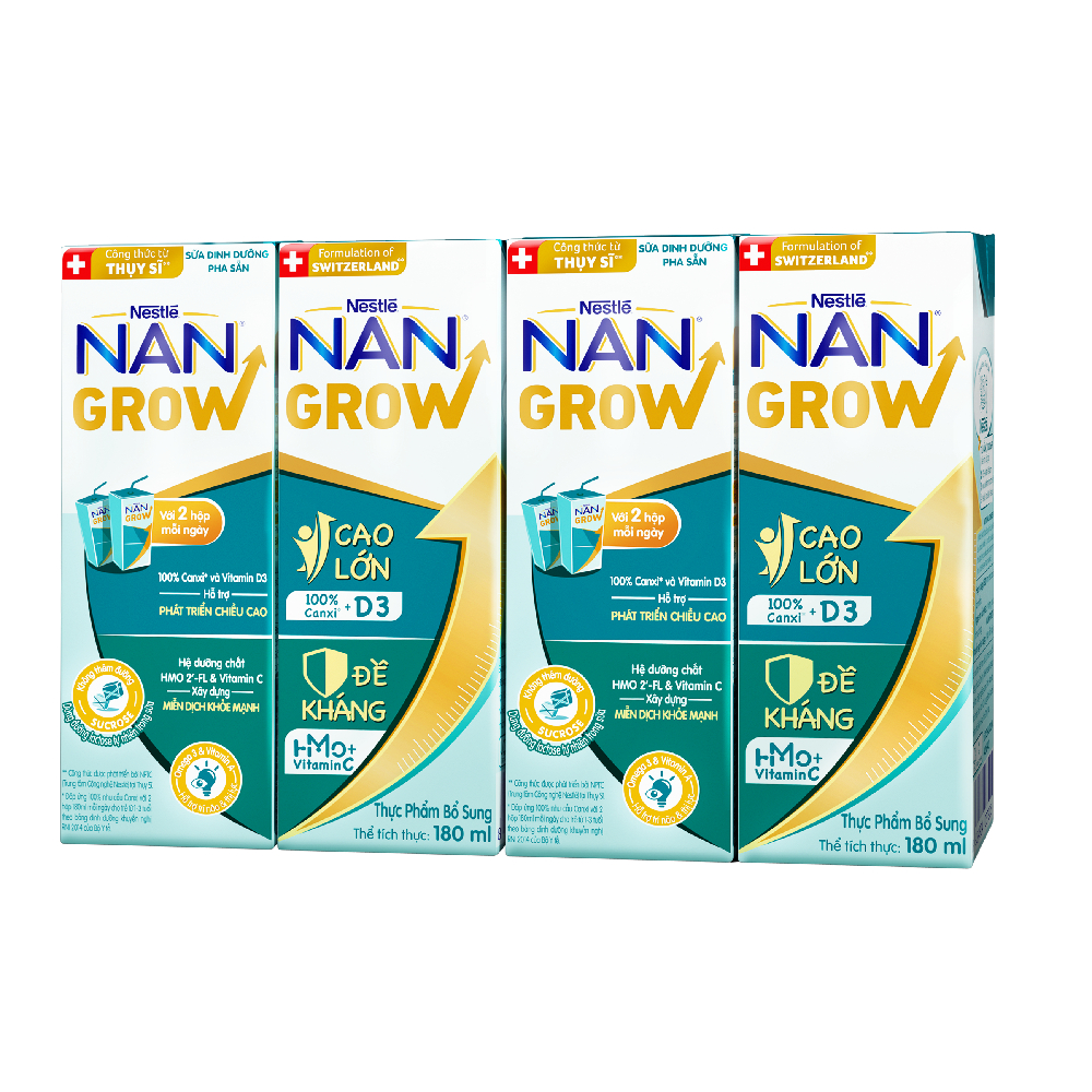 Ảnh Thùng 24 hộp Sữa pha sẵn Nestlé NANGROW sữa mát công thức từ Thụy Sĩ 100% Canxi giúp bé cao lớn vượt trội 6(4 x 180ml) 2