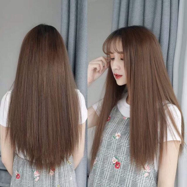 [HÀNG CAO CẤP] TÓC GIẢ THẲNG KẸP DẢI 5 BẤM CHO NỮ DÀI 55-60CM