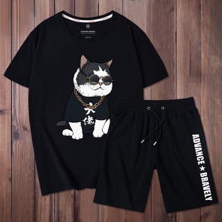 [GIAO HỎA TỐC] ĐỒ BỘ NAM 🚚 FREESHIP 🚚 ĐỒ BỘ THỂ THAO IN HÌNH CON MÈO ĐEO MẮT KÍNH SIÊU NGẦU CÓ VIDEO THẬT