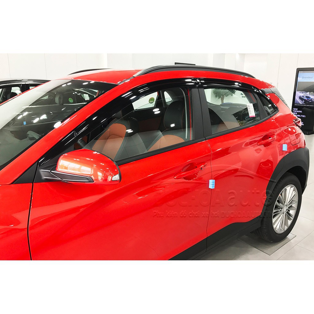 Vè che mưa xe Hyundai Kona đời 2018 - HIỆN NAY - Nhựa đen chuẩn form xe, 1 bộ 4 cánh