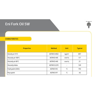(Nhập khẩu Ý) Dầu phuộc Eni Fork oil 5W, tem 3 lớp