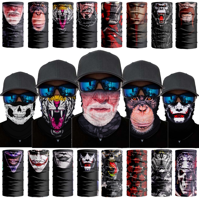 Khăn ống đi xe đạp họa tiết đầu lâu joker cá tính