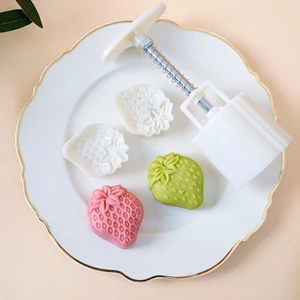 Cc 3D Khuôn Bánh Trung Thu Sáng Tạo Dâu DIY Khuôn Nướng Bánh Cho Lễ Hội Trung Thu