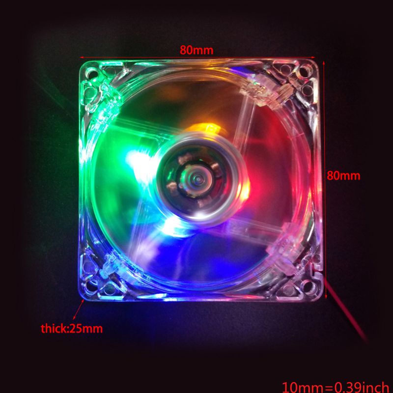 Ppy 3 15in LED Im Lặng Quạt Làm Mát CPU Tản Nhiệt Hiệu Suất Yên Tĩnh CPU PC Cooler