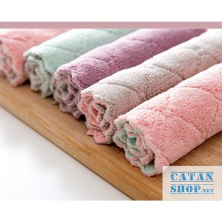 [LOẠI XỊN] 10 Chiếc Khăn Lau Chén Bát Đa Năng, Khăn lau chùi nhà bếp sạch mượt dễ giặt sạch, thấm hút cực tốt