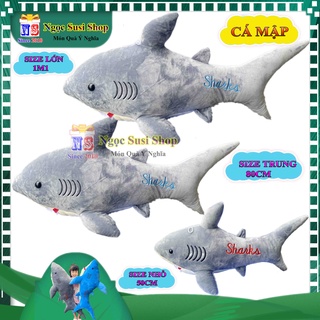 GẤU BÔNG CÁ MẬP SHARK CHO BÉ ÔM NGỦ I THÚ BÔNG CÁ MẬP SIÊU MỀM MỊN CAO CẤP 100% GÒN
