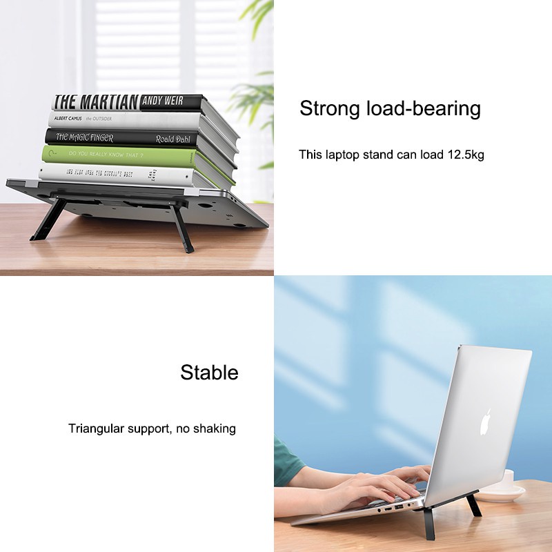 Giá đỡ laptop/máy tính bảng mini OATSBASF vô hình có thể điều chỉnh chiều cao tiện dụng | BigBuy360 - bigbuy360.vn
