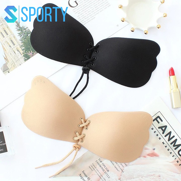 Áo bra không dây SPORTY ML2, miếng dán nâng ngực không quai dây rút thiết kế an toàn