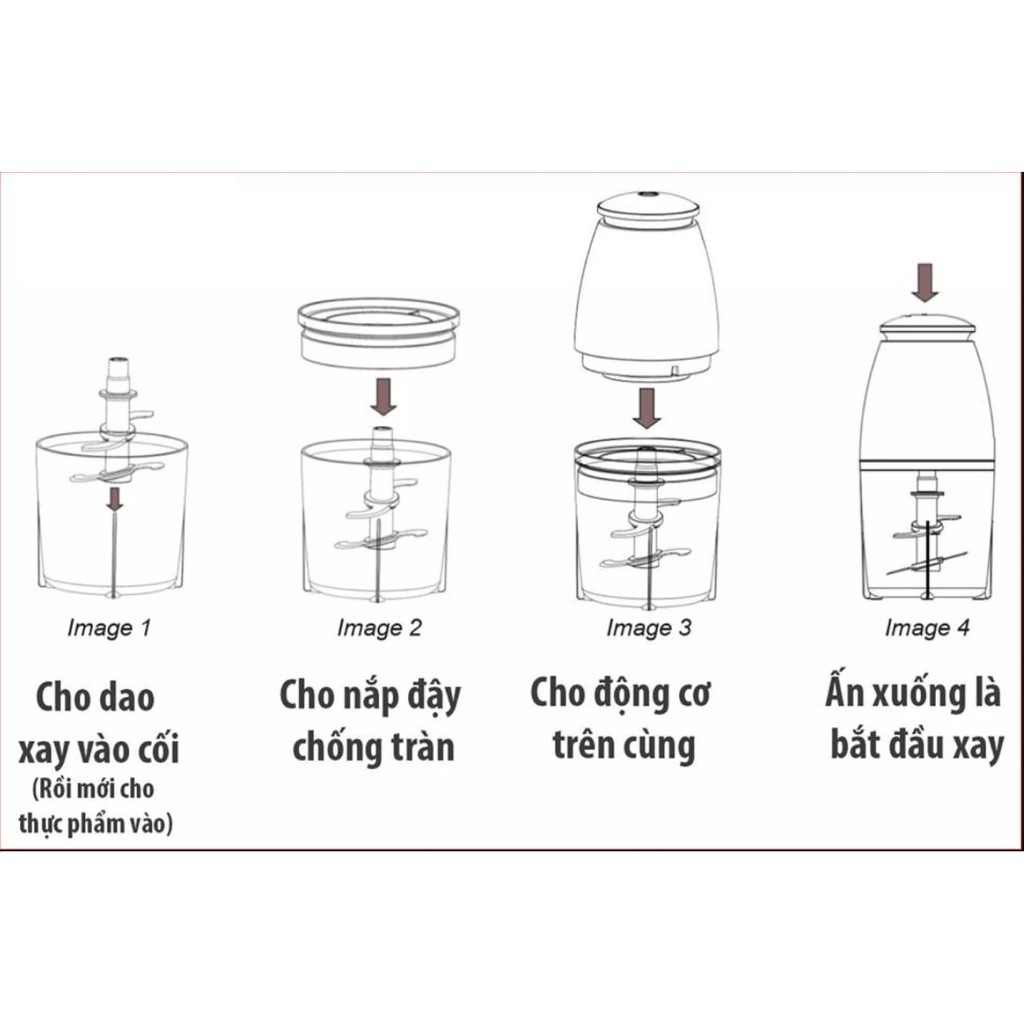 Máy xay sinh tố Osaka xay thịt cá xay đá xay hoa quả dung tích 700ml