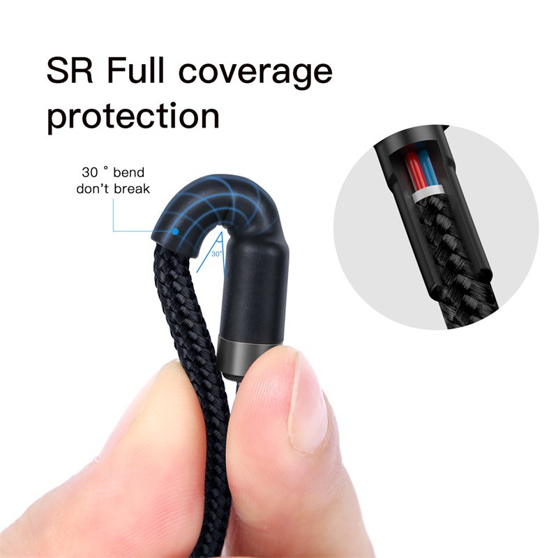 Ảnh Cáp Sạc Nhanh 2 đầu C Baseus Dây đầu C sang Type-C PD 60W cho Samsung S21 S10 A21 3