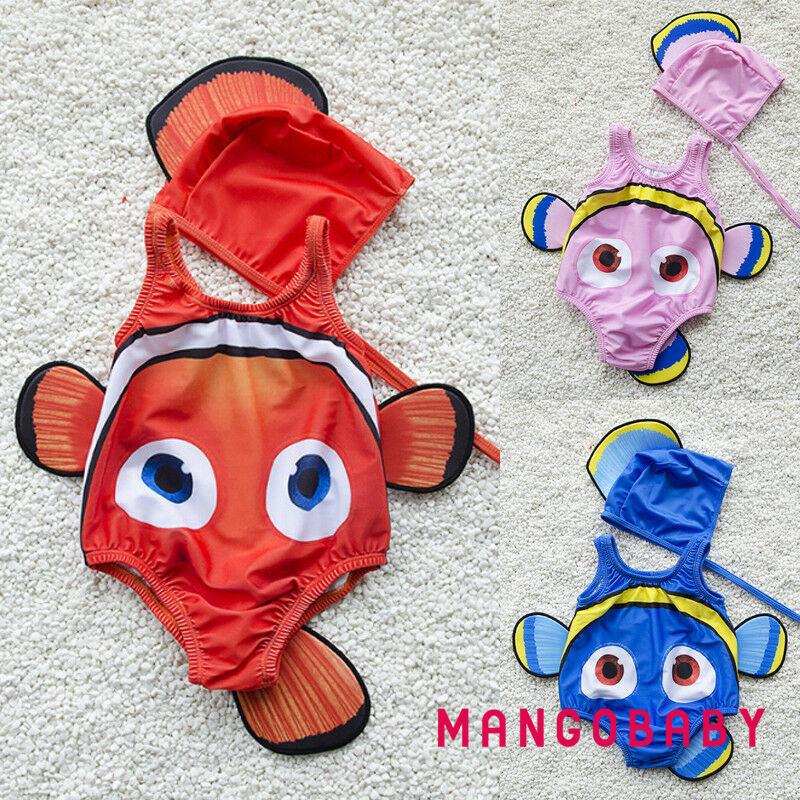 ☞Mg-toddler Bé Gái Một Mảnh Bikini Đồ Bơi Đồ Bơi Bộ Đồ Tắm Quần Áo Đi Biển