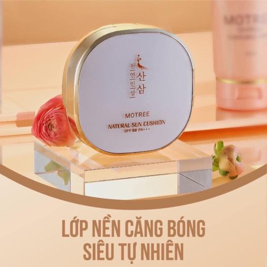 Ảnh Cushion Chống Nắng Vật Lý Lựu Sâm Motree, Kem Dưỡng Dùng Cho Mọi Loại Da Natural Sun Cushion SPF50+ PA+++ 2
