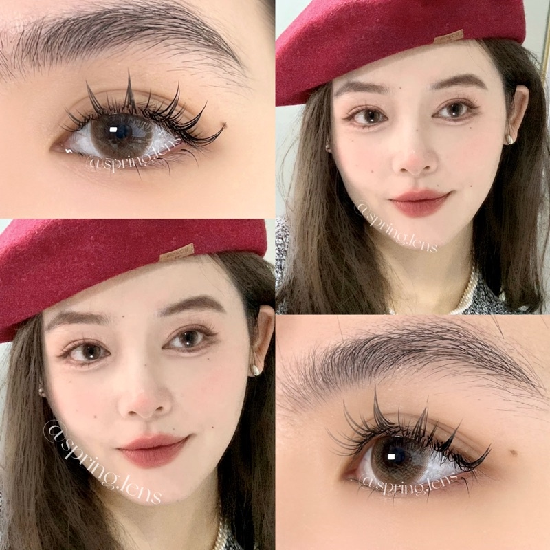 Kính áp tròng nâu đồng LM Brown (Lightly Modern) có giãn tròng 1 tháng | Spring Lens