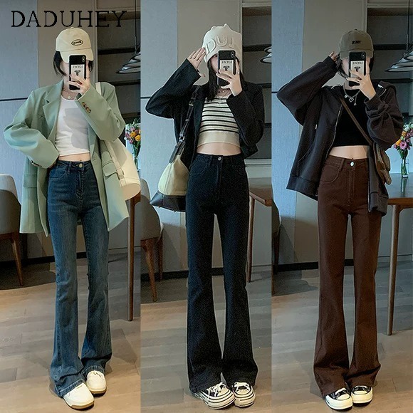 Ảnh Quần jean daduhey ống loe lưng cao dáng ôm co giãn mẫu mới 2022 thời trang cho nữ 3