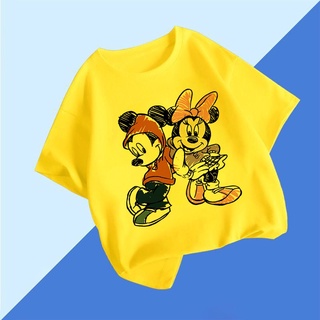 Áo Thun Chuột Mickey Minnie Cho Trẻ Em In Thường Ngày Họ Bộ Quần Áo Bé Trai