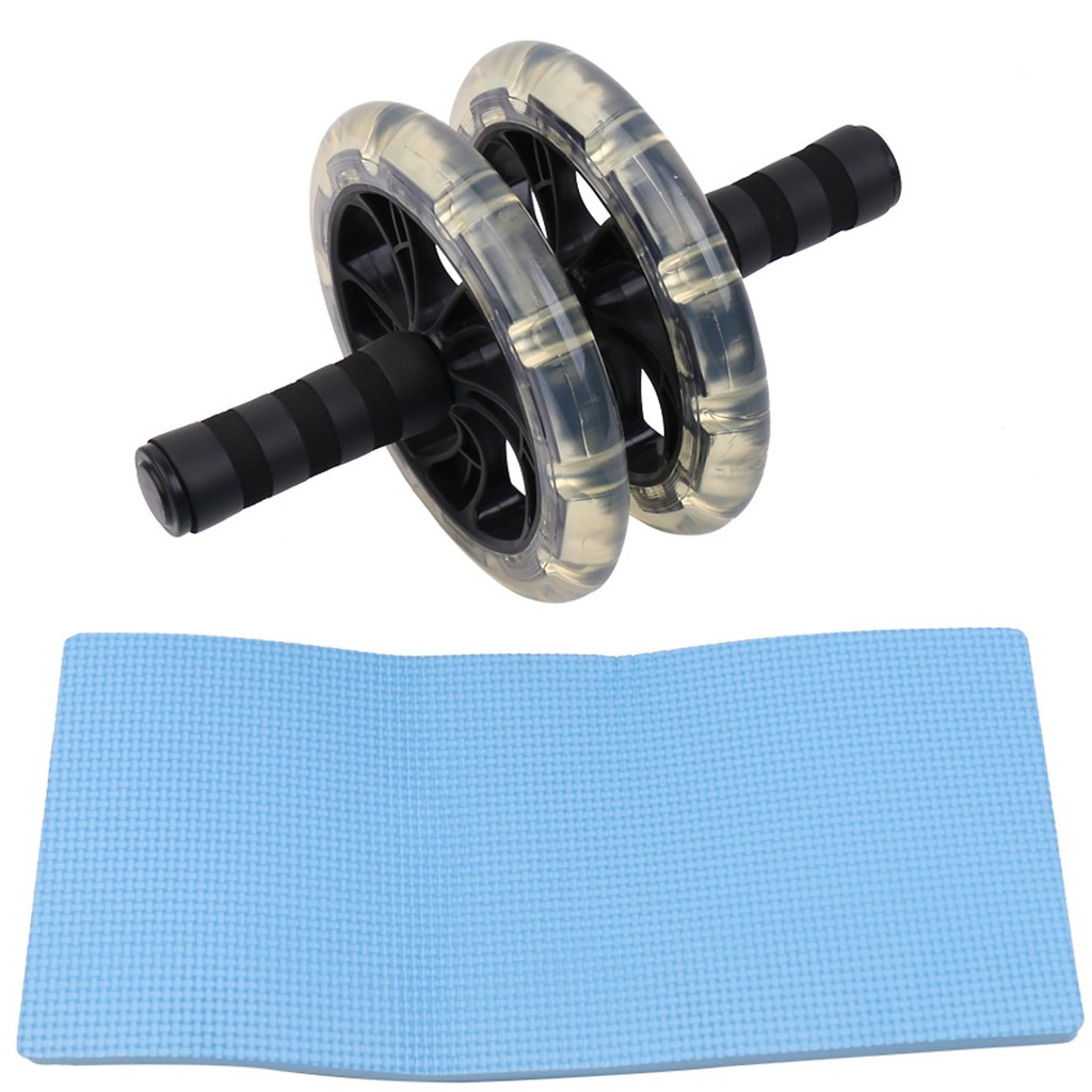Ảnh Con Lăn Tập Bụng Silicon Bắt Nền Tốt Hơn Tập Gym Thể Dục Thể Thao 2 Bánh Chính Hãng Amalife – Kèm Thảm Lót 4