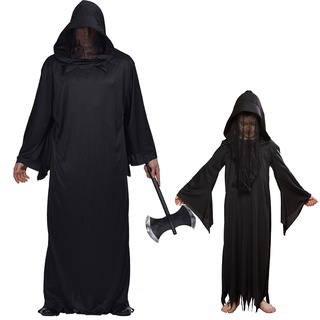 Trang phục của một hồn ma kinh dị Nhân vật đóng vai thần chết cho trẻ em trưởng thành Halloween