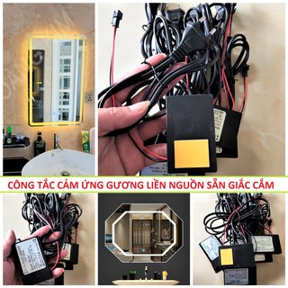 CÔNG TẮC BẬT TẮT ĐÈN GƯƠNG CẢM ỨNG SIÊU NHẠY LIỀN NGUỒN SIÊU MỎNG
