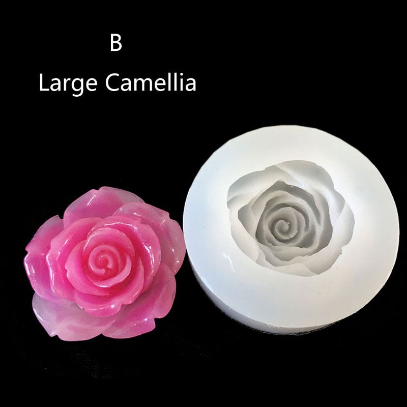 Flgo Diy Crystal Epoxy Resin Daisy Lotus Camellia Khuôn Silicon Trang Trí Nhà Cửa