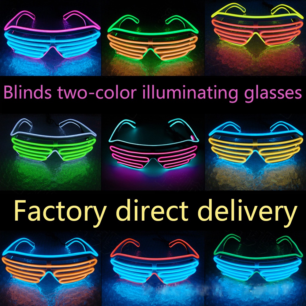 Kính Dạ Quang LED Phát Sáng Neon Nhấp Nháy Đồ Dùng Lễ Hội Trang Phục Giáng Sinh