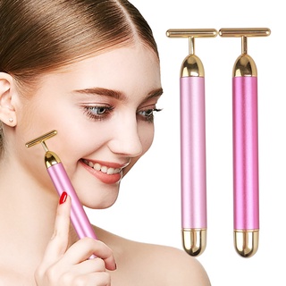 Thanh nâng cơ mặt vàng 24K Con lăn hình chữ T Dụng cụ rung Máy mát xa giảm béo Làm đẹp da mặt Dụng cụ chăm sóc da