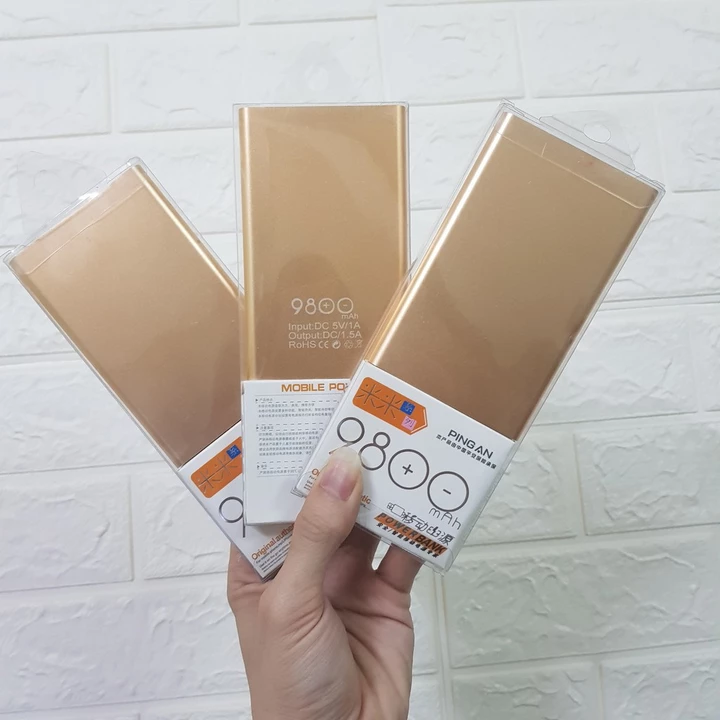 [ SIÊU SALE ] Pin sạc dự phòng vỏ nhôm nguyên khối 9800mAh - Pin Dự Phòng - Pin sạc dự phòng - Bảo hành 12 Tháng