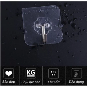 10 Móc dán tường trong suốt chịu lực