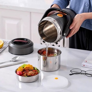 Hộp Cơm Giữ Nhiệt Inox 304 3 Ngăn Chống Tràn Dung Tích 1.5L–2L Có Quai Xách – Camhomeware