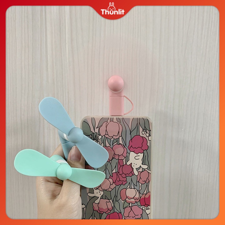 Ảnh Quạt điện thoại di động Thunlit 2 trong 1 Type-C Mini Quạt USB di động nhỏ gọn cho Android và iPhone 2