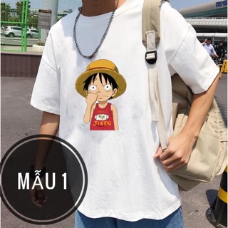 Áo thun Luffy mũ rơm 🚚 FREESHIP 🚚 Áo phông cotton tay lỡ hoạt hình One piece đảo hải tặc unisex nam nữ bận đều đẹp