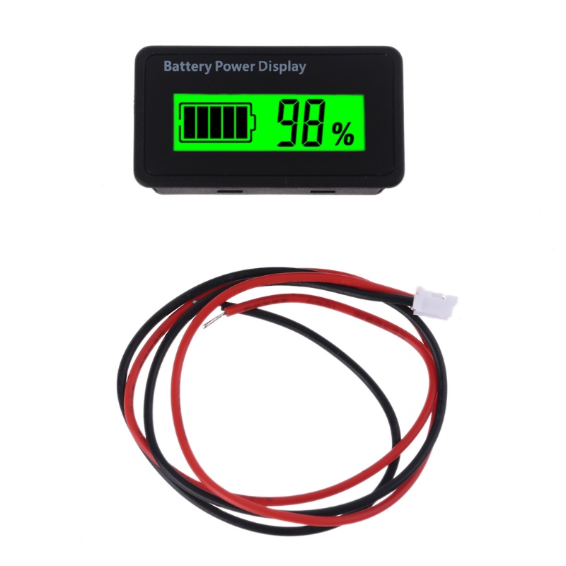 Mon 12V 24V 48V Đèn báo dung lượng pin Đồng hồ đo điện áp xe Golf có màn hình LCD