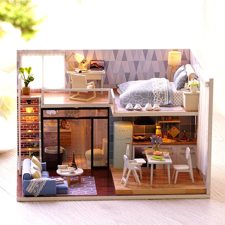 Mô hình nhà búp bê tự làm diy doll house miniature CUTEROOM nhiều mô hình nhà