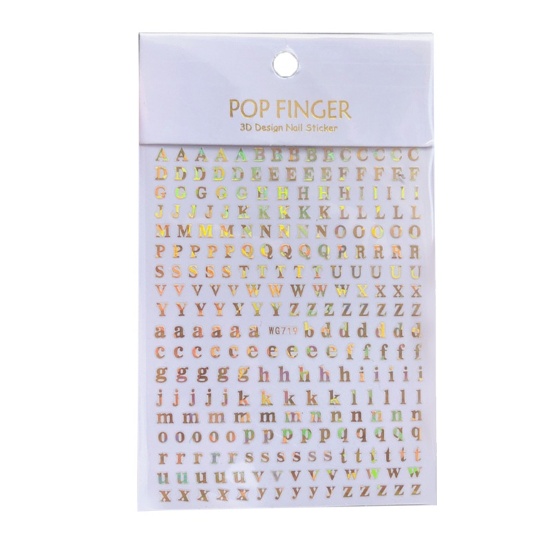 Yoi self-adhesive metal stickers 26 bronzing letter stickers diy decor a-z stickers