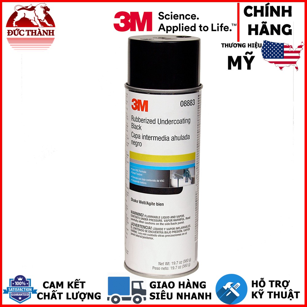 Chai Xịt Cao Su đen Phủ Gầm Chống ồn 3m 08883 Rubberized Undercoating