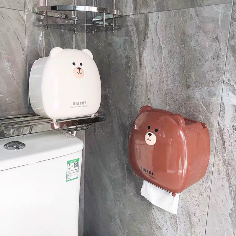 Hộp giấy treo tường hình gấu độc đáo
