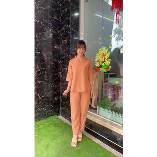 set đồ bộ đi chùa nữ đơn giản bigsize