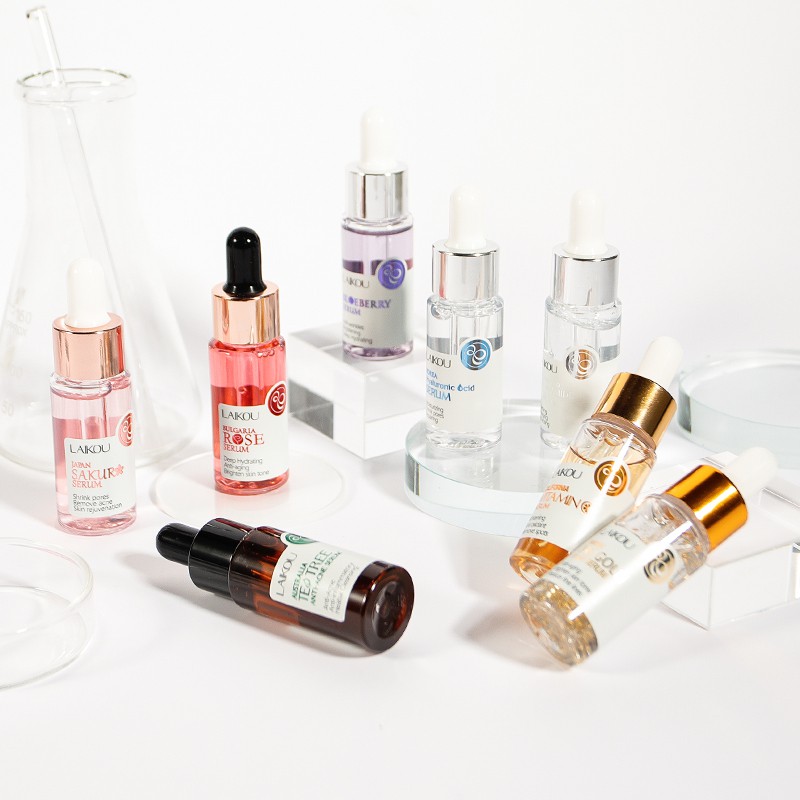 Ảnh Serum dưỡng da mặt LAIKOU chứa tinh chất vàng 24k/việt quất/hoa đào/axit hyaluronic 17ml 4