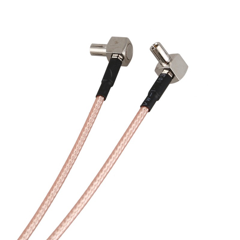SMA Nữ Sang Y Loại 2 X TS9 Nam / CRC9 Nam Kết Nối Bộ Chia Kết Hợp Cáp Đuôi Heo RG 316 30CM Vàng