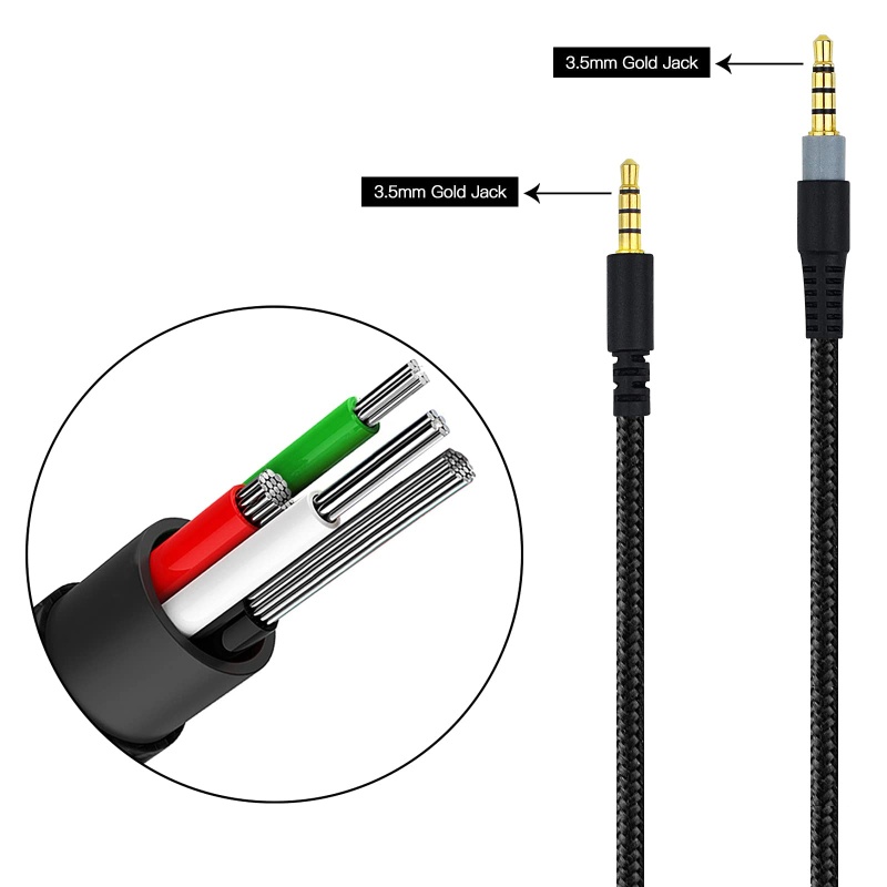 Tầm nhìn cho HyperX Cloud cho cáp tai nghe chơi game Alpha Cáp thay thế bện Nylon