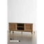 Kệ TV gỗ kết hợp cửa mây mắt cáo ba ngăn - Sản phẩm kệ TV phòng khách đẹp, tiện nghi với nhiều ngăn