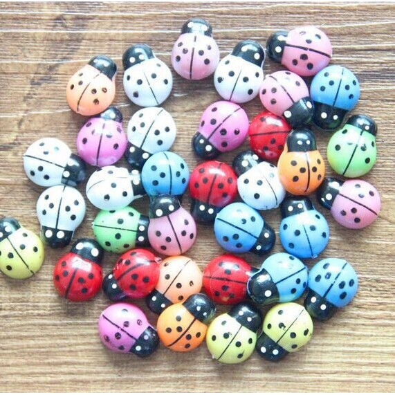 Combo 05 mô hình bọ dừa Ladybug trang trí công trình bonsai, miniature ...