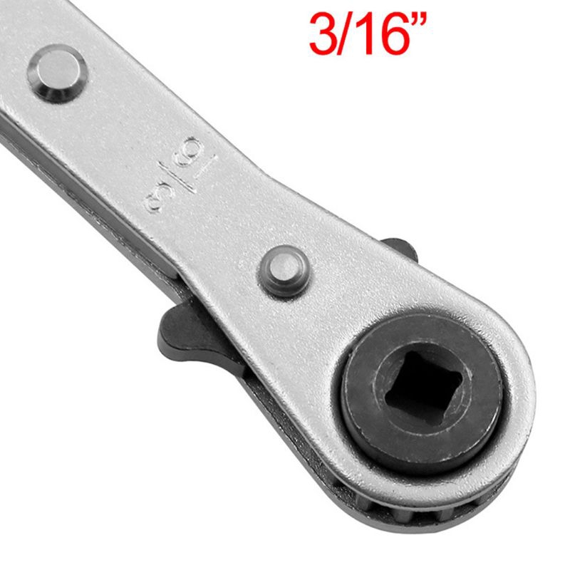 Cờ lê bánh cóc 2 đầu 3/ 16" 1/ 4" 5/ 16" 3/ 8" dành cho máy điều hòa không khí/ tủ lạnh