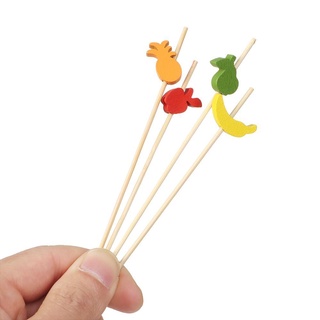 OIWLSAX321 100 Chiếc Que Trái Cây Dùng Một Lần Salad Sandwich Tăm Cupcake Trái Cây Nĩa Salad Rau Que Handmade Tăm
