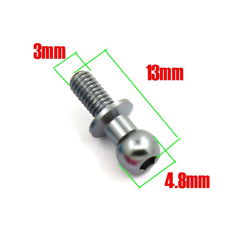 10 Chiếc M3 Kim Loại Lục Giác Đầu Bóng Vít Cho Tamiya TT01 TT02 Sakura D5 1 / 10 RC Drift Xe Phụ Tùng Đa Năng