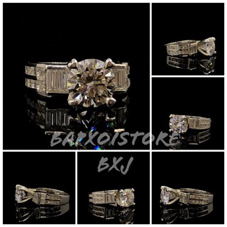 925 Silver Ring by Bapxoistore-Moissanite