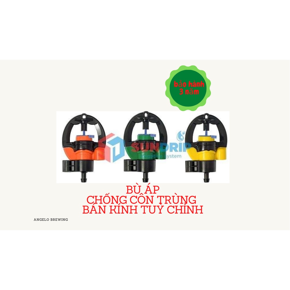 Béc tưới T700 30-60-90 - 135l/h Bù Áp điều chỉnh bán kính- Hệ thống tưới phun mưa- Tặng kèm nắp nối 6mm